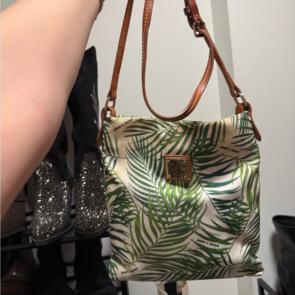 Dooney & Bourke Tropical Leaf Print Shoulder Bag
